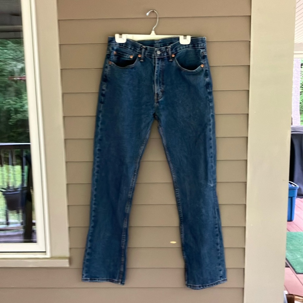 Levi's Blue Straight-Leg Jeans with Classic Indigo Wash